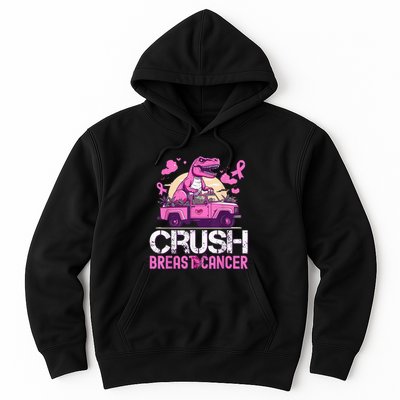 Kid Crush Breast Cancer Awareness Monster Truck Toddler Boy Hoodie