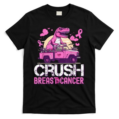 Kid Crush Breast Cancer Awareness Monster Truck Toddler Boy T-Shirt