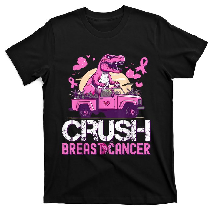 Kid Crush Breast Cancer Awareness Monster Truck Toddler Boy T-Shirt