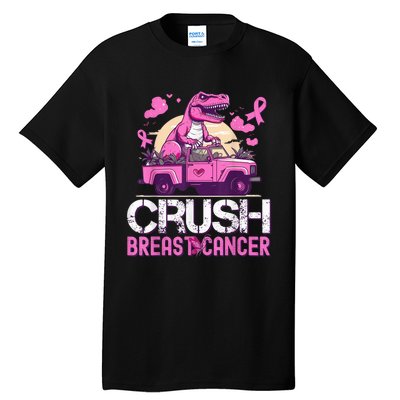 Kid Crush Breast Cancer Awareness Monster Truck Toddler Boy Tall T-Shirt