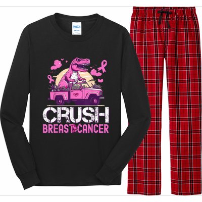 Kid Crush Breast Cancer Awareness Monster Truck Toddler Boy Long Sleeve Pajama Set