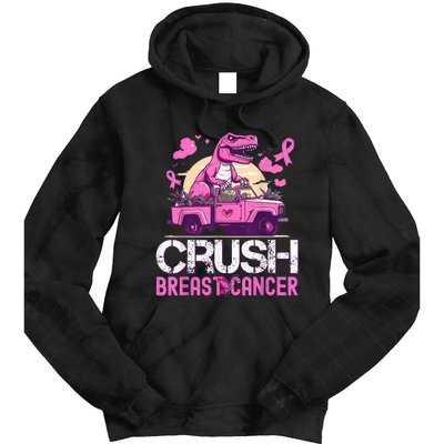 Kid Crush Breast Cancer Awareness Monster Truck Toddler Boy Tie Dye Hoodie