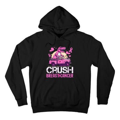 Kid Crush Breast Cancer Awareness Monster Truck Toddler Boy Tall Hoodie