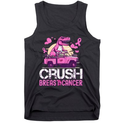 Kid Crush Breast Cancer Awareness Monster Truck Toddler Boy Tank Top