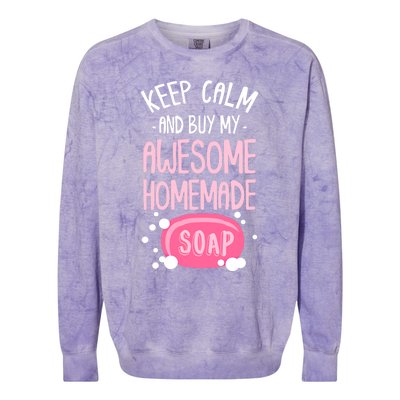 Keep Calm Buy Homemade Soap Maker Handmade Soap Making Gift Colorblast Crewneck Sweatshirt