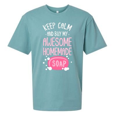 Keep Calm Buy Homemade Soap Maker Handmade Soap Making Gift Sueded Cloud Jersey T-Shirt