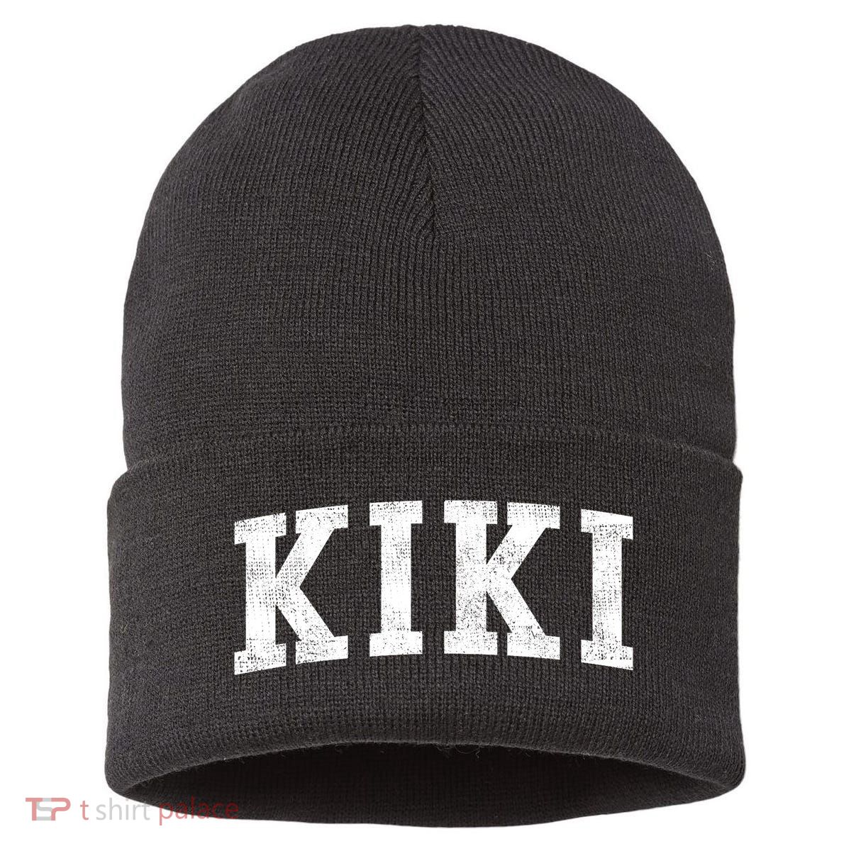 Kiki Classic Bold Font Kiki Birthday Gift Sustainable Knit Beanie