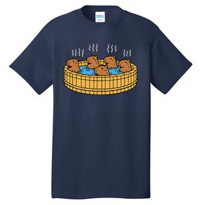 Kawaii Capybara Bath Onsen Tall T-Shirt