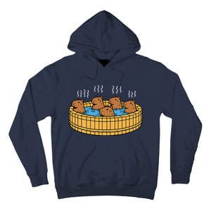 Kawaii Capybara Bath Onsen Tall Hoodie