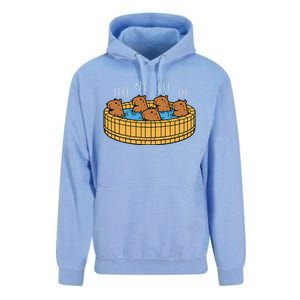 Kawaii Capybara Bath Onsen Unisex Surf Hoodie