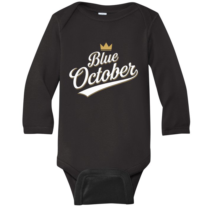 Kansas City Blue October 2024 Baby Long Sleeve Bodysuit