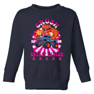 Kids Crush Breast Cancer Awareness Monster Truck Boy Toddler Sweatshirt