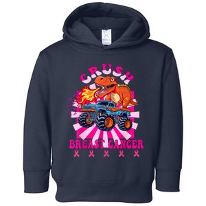 Kids Crush Breast Cancer Awareness Monster Truck Boy Toddler Hoodie