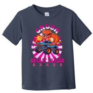 Kids Crush Breast Cancer Awareness Monster Truck Boy Toddler T-Shirt