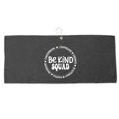 Kids Children Be Kind Squad We Wear Orange For Unity Day Large Microfiber Waffle Golf Towel