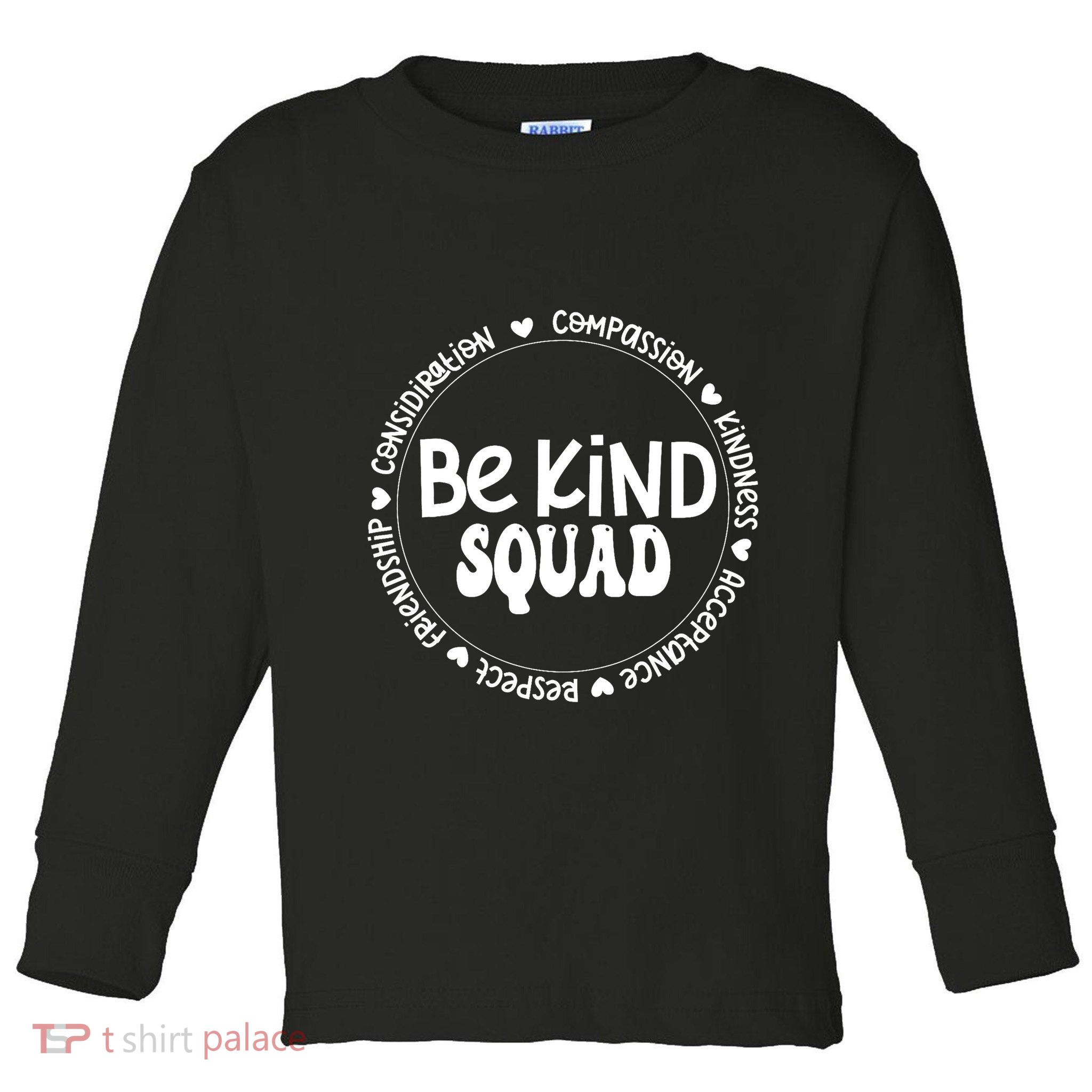 Kids Children Be Kind Squad We Wear Orange For Unity Day Toddler Long Sleeve Shirt