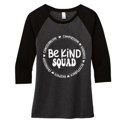 Kids Children Be Kind Squad We Wear Orange For Unity Day Women's Tri-Blend 3/4-Sleeve Raglan Shirt