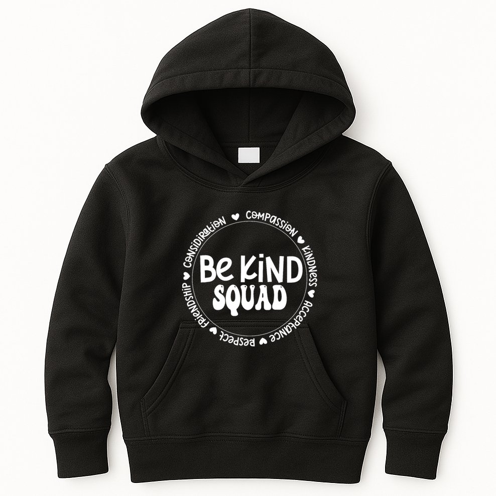 Kids Children Be Kind Squad We Wear Orange For Unity Day Kids Hoodie