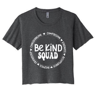 Kids Children Be Kind Squad We Wear Orange For Unity Day Women's Crop Top Tee