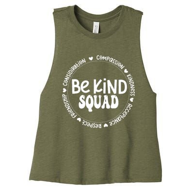 Kids Children Be Kind Squad We Wear Orange For Unity Day Women's Racerback Cropped Tank