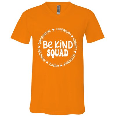 Kids Children Be Kind Squad We Wear Orange For Unity Day V-Neck T-Shirt