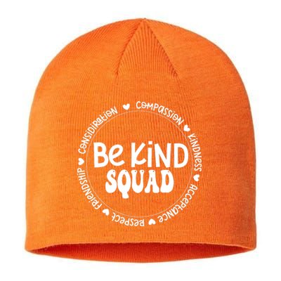 Kids Children Be Kind Squad We Wear Orange For Unity Day Sustainable Beanie