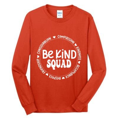 Kids Children Be Kind Squad We Wear Orange For Unity Day Tall Long Sleeve T-Shirt