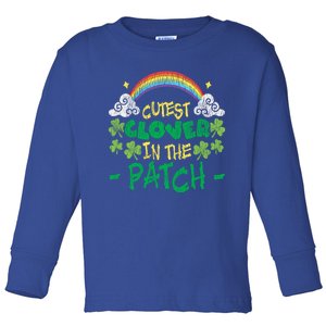 Kids Cutest Clover In The Patch St Patrick's Day 'S Great Gift Toddler Long Sleeve Shirt