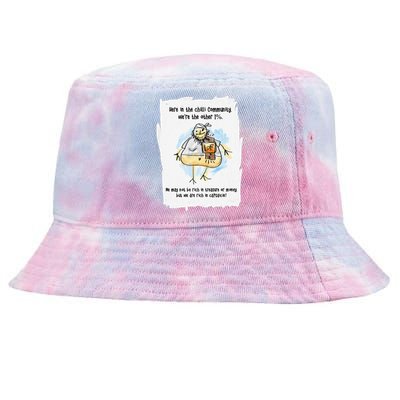 Krissy Chilli Community Quote Tie-Dyed Bucket Hat