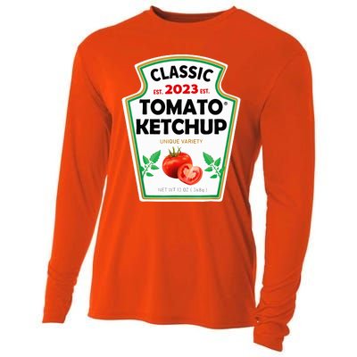 Ketchup Costume Condiments Couples Group Halloween Costume Cooling Performance Long Sleeve Crew