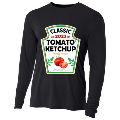 Ketchup Costume Condiments Couples Group Halloween Costume Cooling Performance Long Sleeve Crew