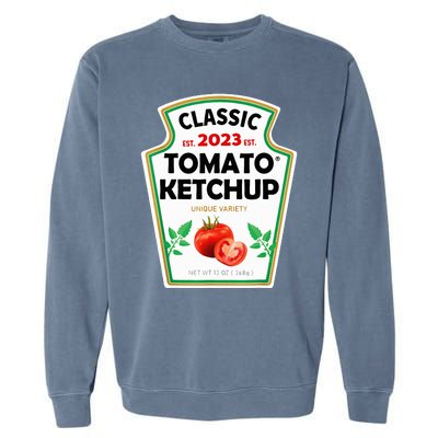 Ketchup Costume Condiments Couples Group Halloween Costume Garment-Dyed Sweatshirt