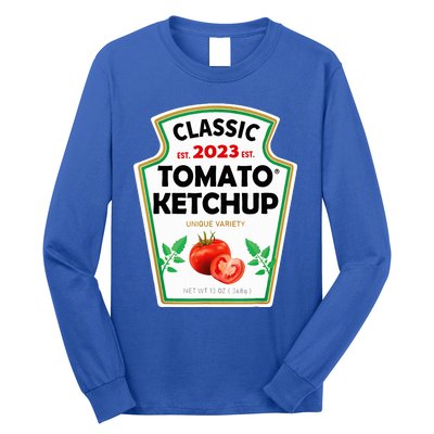 Ketchup Costume Condiments Couples Group Halloween Costume Long Sleeve Shirt