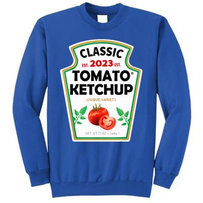 Ketchup Costume Condiments Couples Group Halloween Costume Sweatshirt