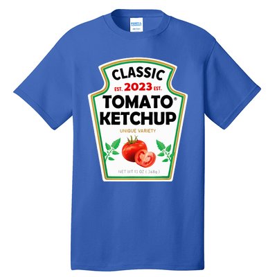 Ketchup Costume Condiments Couples Group Halloween Costume Tall T-Shirt