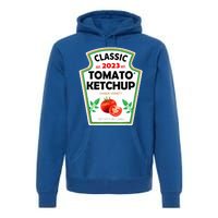 Ketchup Costume Condiments Couples Group Halloween Costume Premium Hoodie