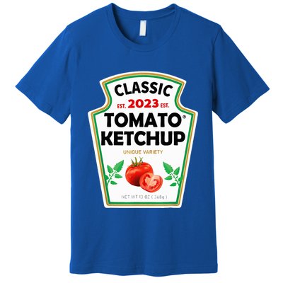 Ketchup Costume Condiments Couples Group Halloween Costume Premium T-Shirt