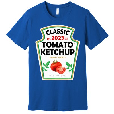 Ketchup Costume Condiments Couples Group Halloween Costume Premium T-Shirt