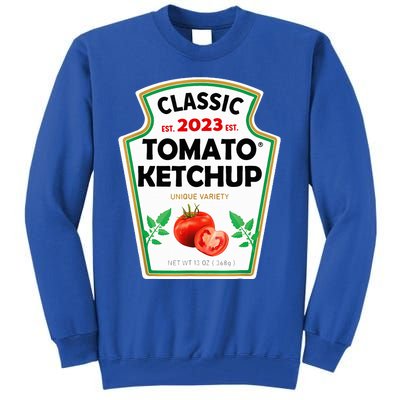 Ketchup Costume Condiments Couples Group Halloween Costume Tall Sweatshirt