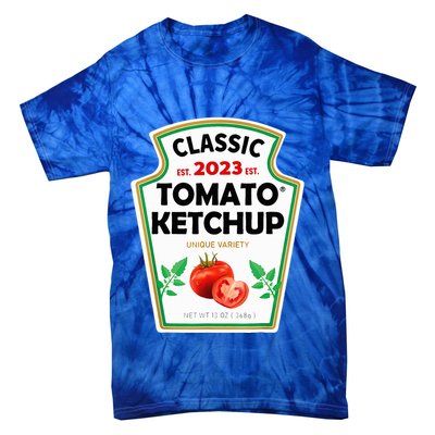 Ketchup Costume Condiments Couples Group Halloween Costume Tie-Dye T-Shirt