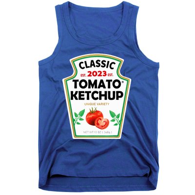 Ketchup Costume Condiments Couples Group Halloween Costume Tank Top