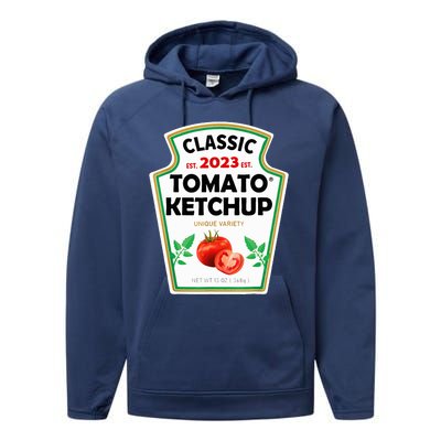 Ketchup Costume Condiments Couples Group Halloween Costume Performance Fleece Hoodie