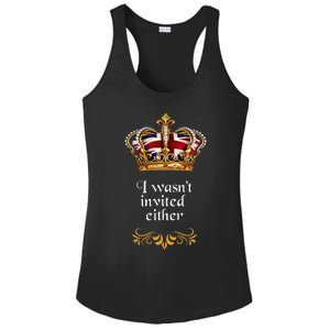 King charles coronation souvenirs i wasn't invited either Ladies PosiCharge Competitor Racerback Tank