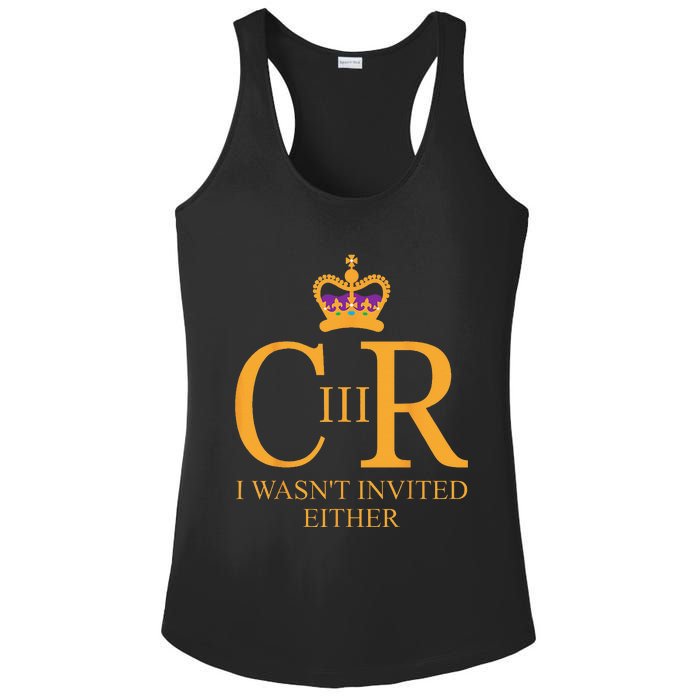 King Charles Coronation Not Invited Team Souvenir Ladies PosiCharge Competitor Racerback Tank