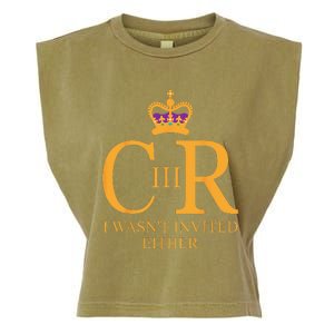 King Charles Coronation Not Invited Team Souvenir Garment-Dyed Women's Muscle Tee