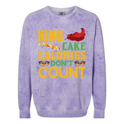 King Cake Calorie Don't Count Colorblast Crewneck Sweatshirt