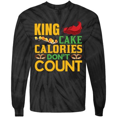 King Cake Calorie Don't Count Tie-Dye Long Sleeve Shirt