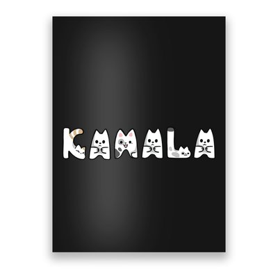 Kamala Cute Cat Lettering Alphabet Cat Lady Support Harris Poster