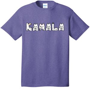 Kamala Cute Cat Lettering Alphabet Cat Lady Support Harris T-Shirt