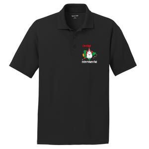 Kitty Cat Christmas Tree IM Fine Okay Funny Family Xmas Gift PosiCharge RacerMesh Polo